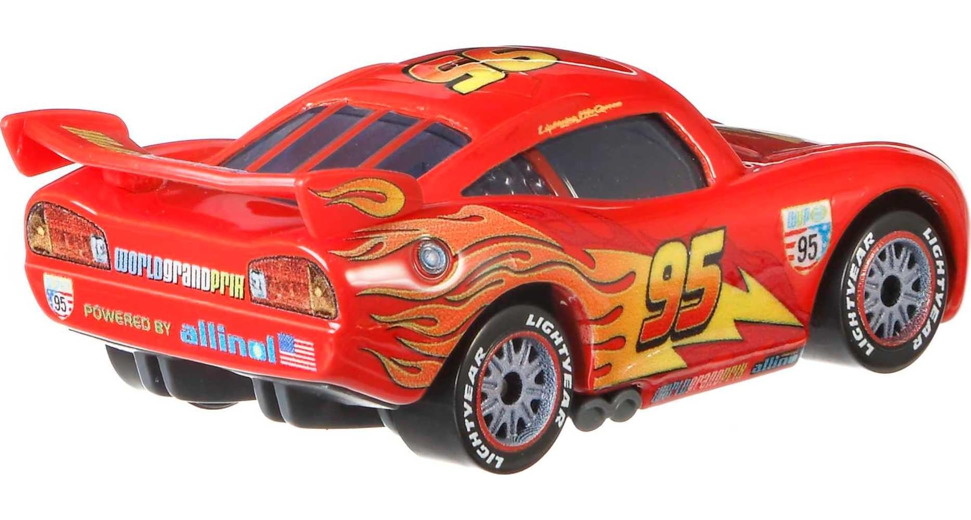 Mattel Lightning McQueen pose for action-packed play and display.
