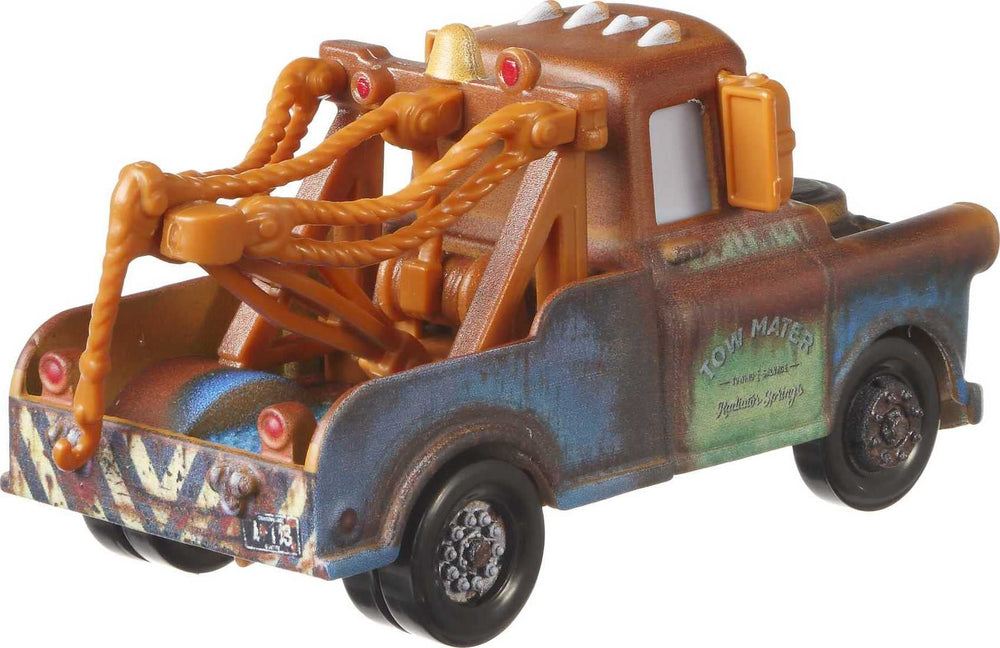 Mattel Disney Pixar Cars Mater diecast for push-around play and storytelling adventures.