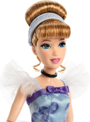 Mattel Disney Princess Cinderella doll featuring beribboned bodice for elegant party storytelling.