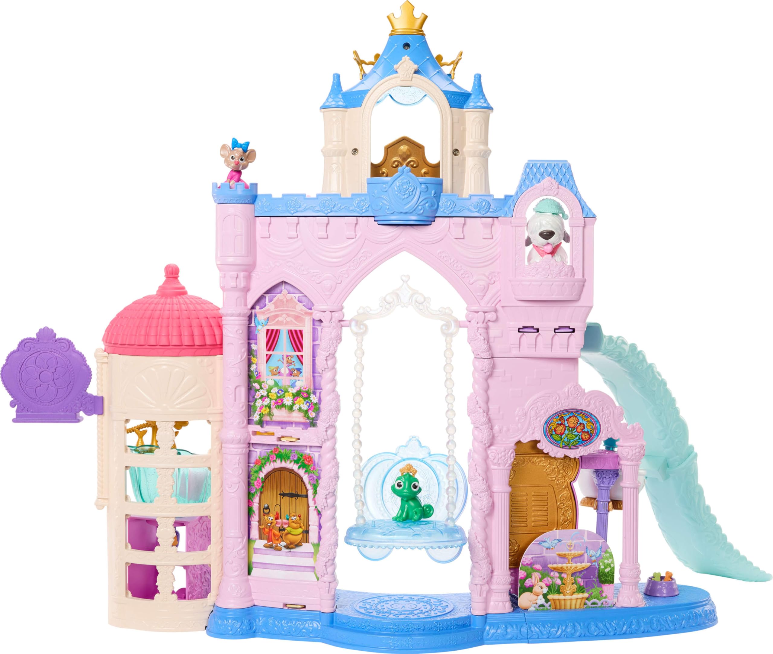 Mattel Disney Princess Pet Palace overview view of the castle for imaginative play.