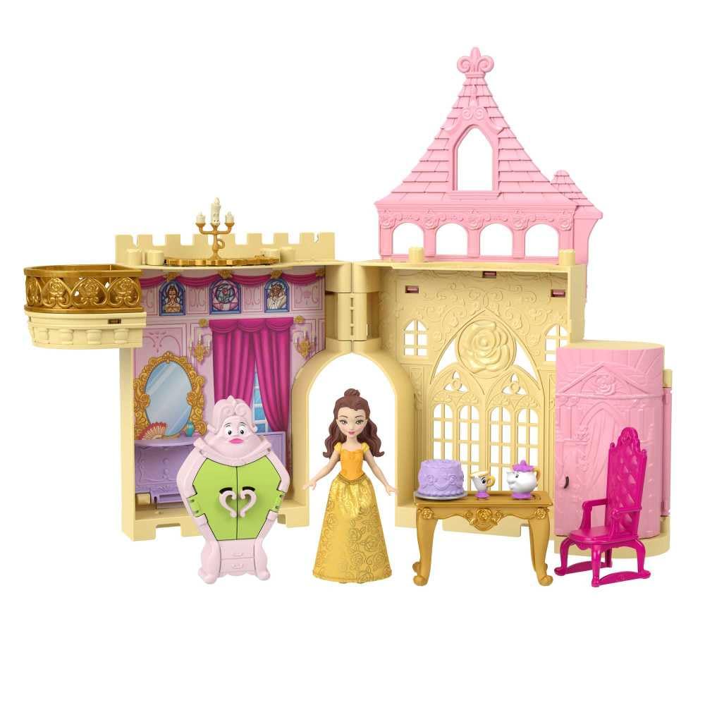 Mattel Disney Princess Storytime Stackers Belle's Castle opened for imaginative play on the go.