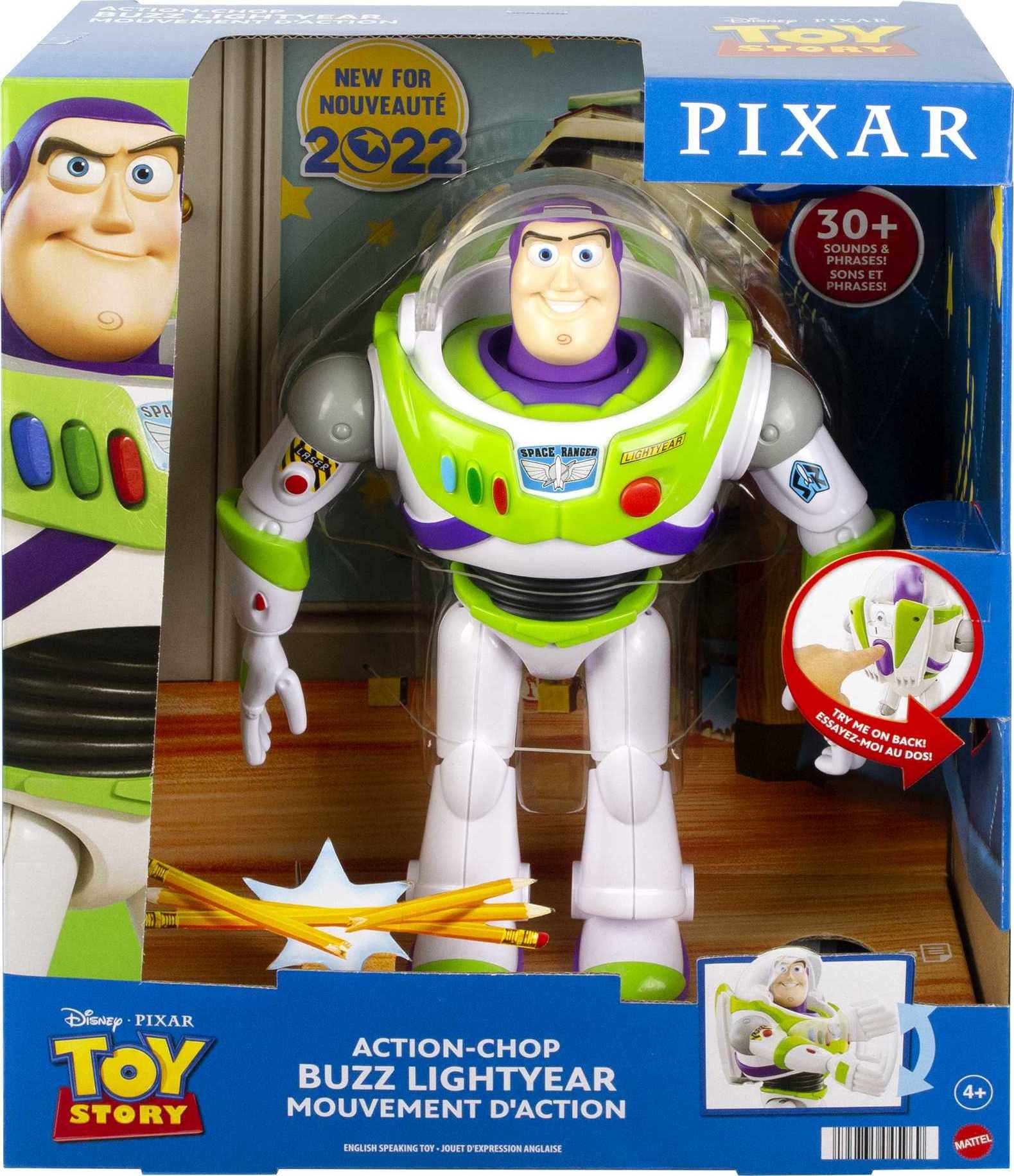 Mattel Buzz Lightyear packaging-ready display figure for collectors and gifting.