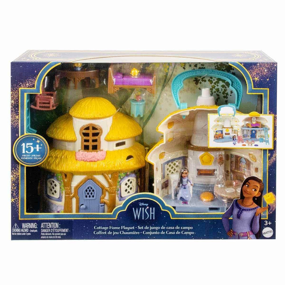 Travel-friendly cottage handle enables easy take-along play.