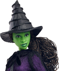 Mattel Elphaba braided hair low ponytail precision styling for pretend play.