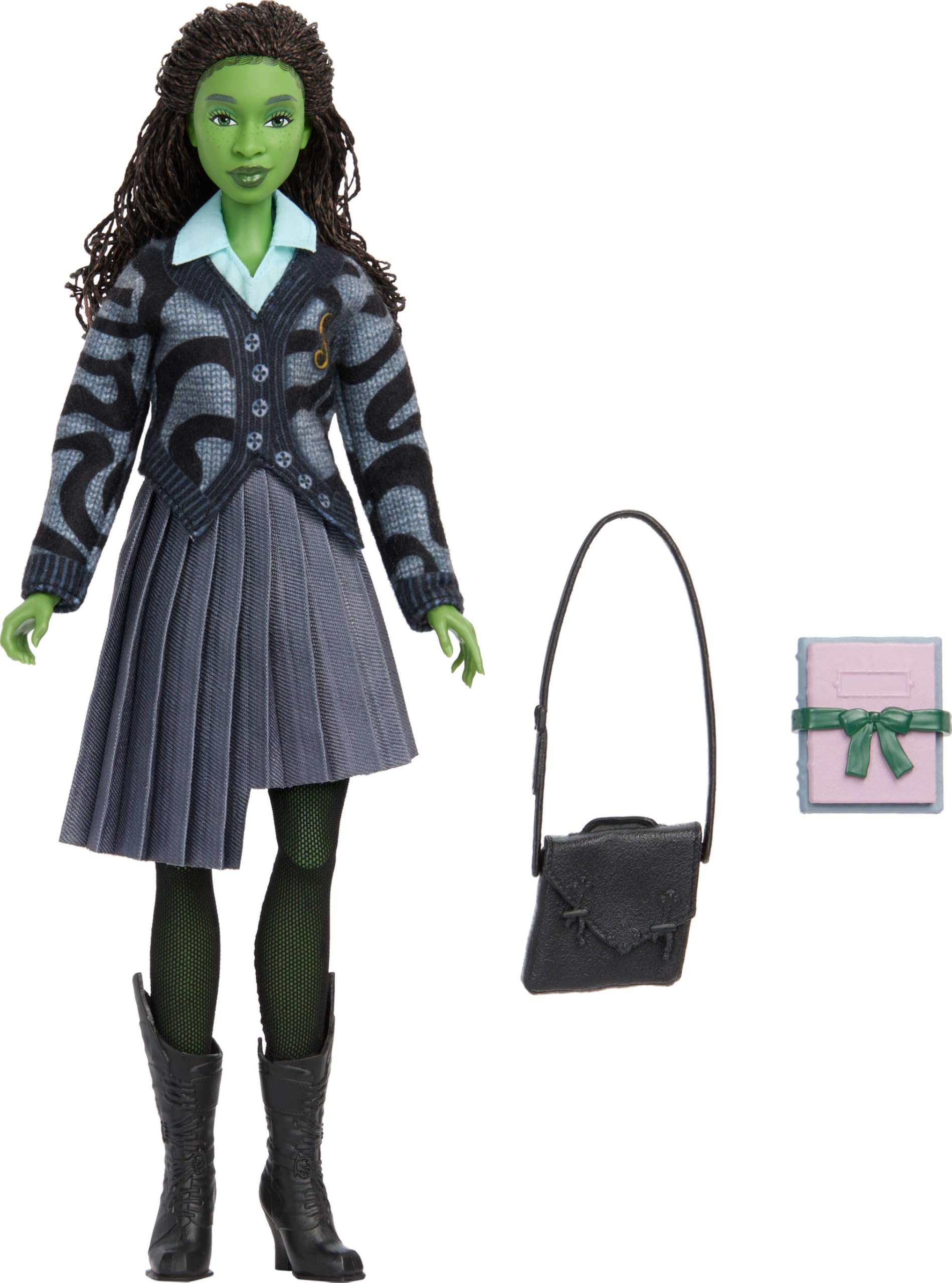 Mattel Elphaba doll highlighting articulated joints for flexible posing