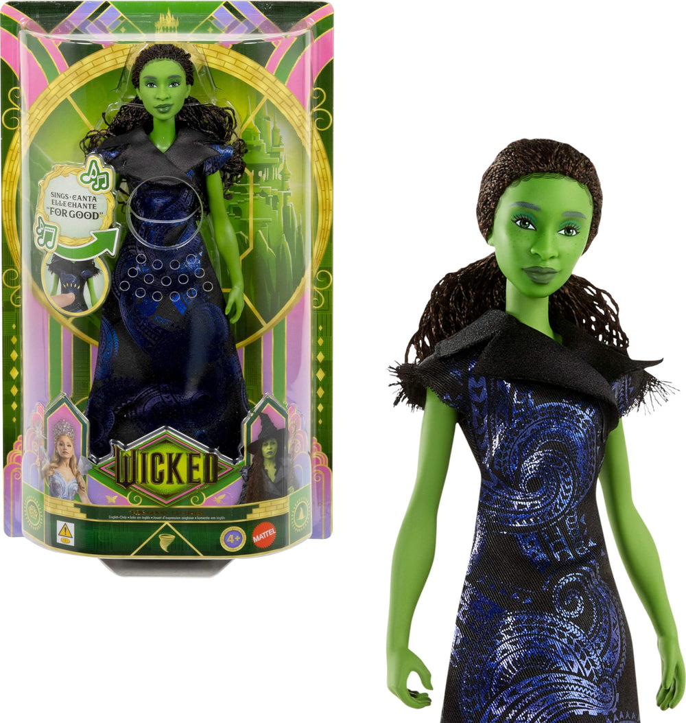 Mattel Elphaba doll in true-to-movie dress for imaginative play and display.