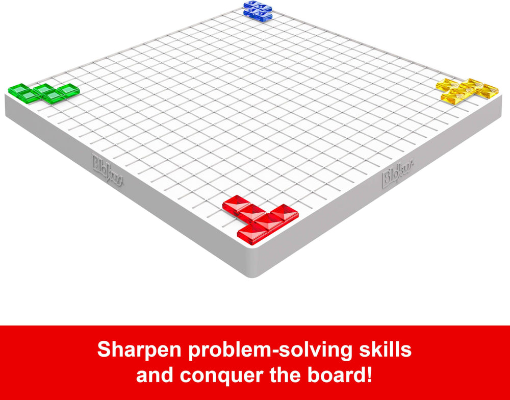 Mattel Games Blokus low-score-wins rule keeps players engaged.