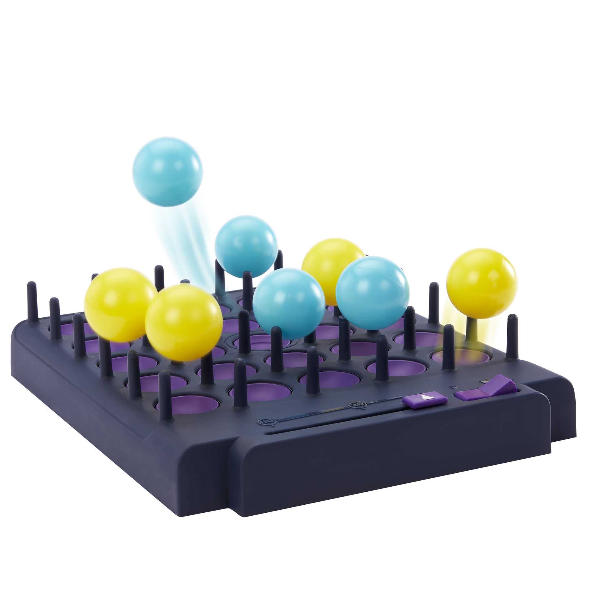 Mattel Games Bounce-Off Pop-Out shows a lively game-night scene for family and friends.