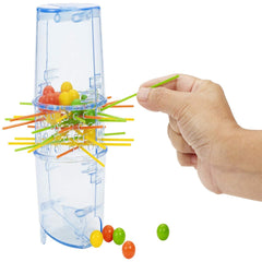 Mattel Games Kerplunk fast fun rod-pull action heightens dexterity and tension.