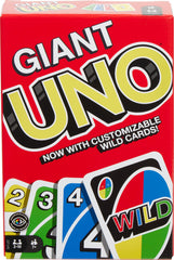 Mattel Games Giant UNO deck with oversized cards for bold family game nights.