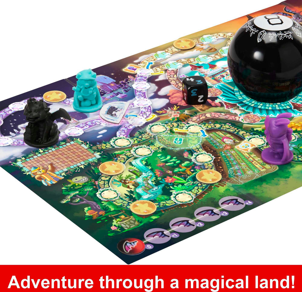Crystal tokens on the Mattel Games Magic 8 Ball Magical Encounters board