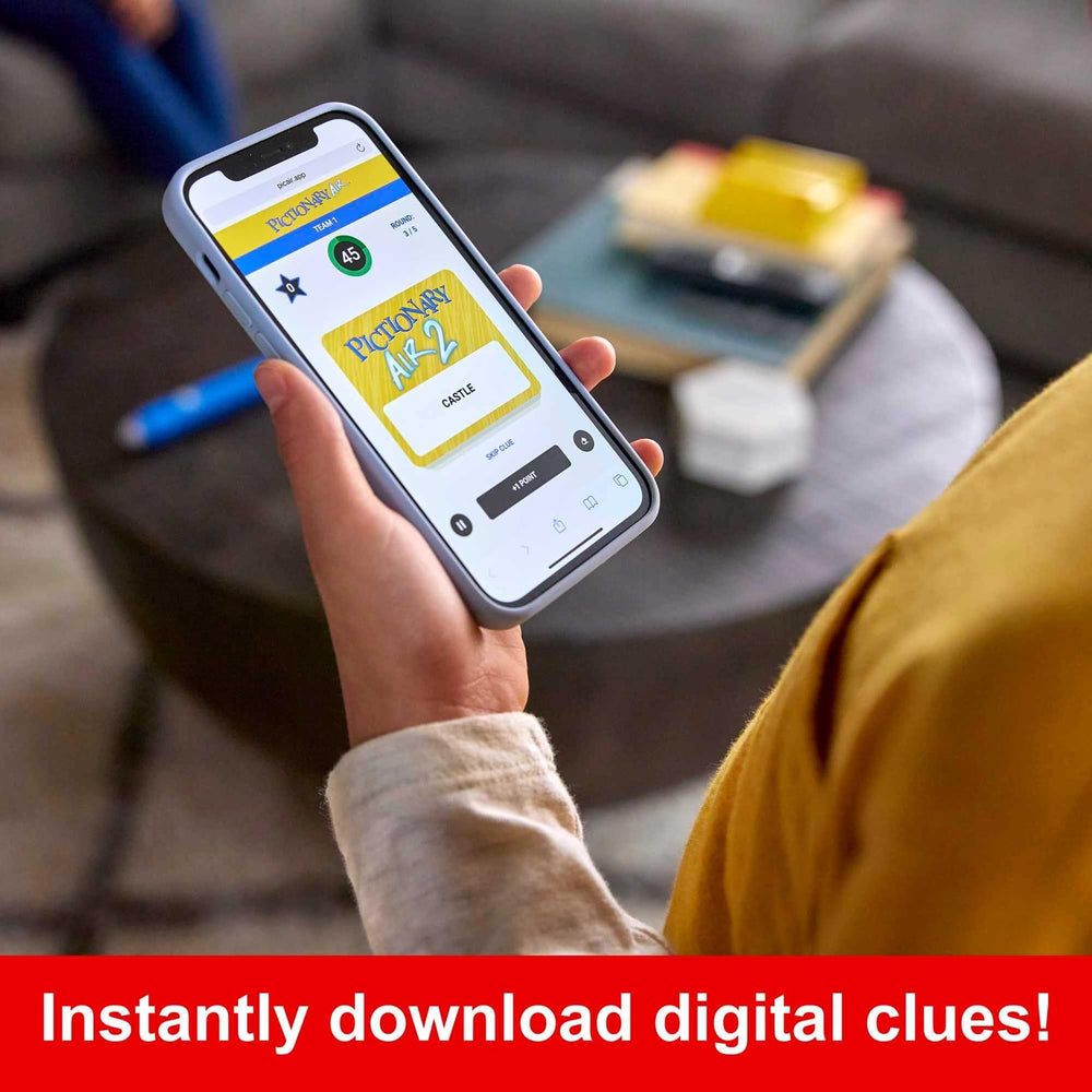 Mattel Games Pictionary Air 2 digital clues pack offers varied themes