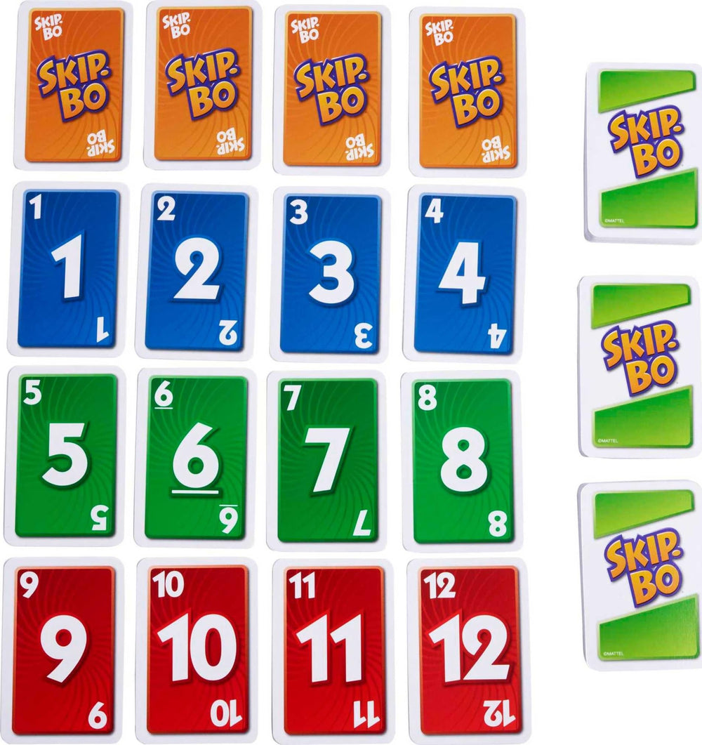 Skip-Bo stockpile cards by Mattel Games for sequence building fun