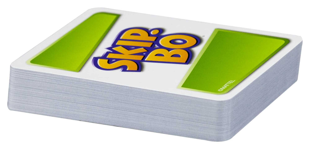 Family enjoying Mattel Games Skip-Bo during a cozy game night.