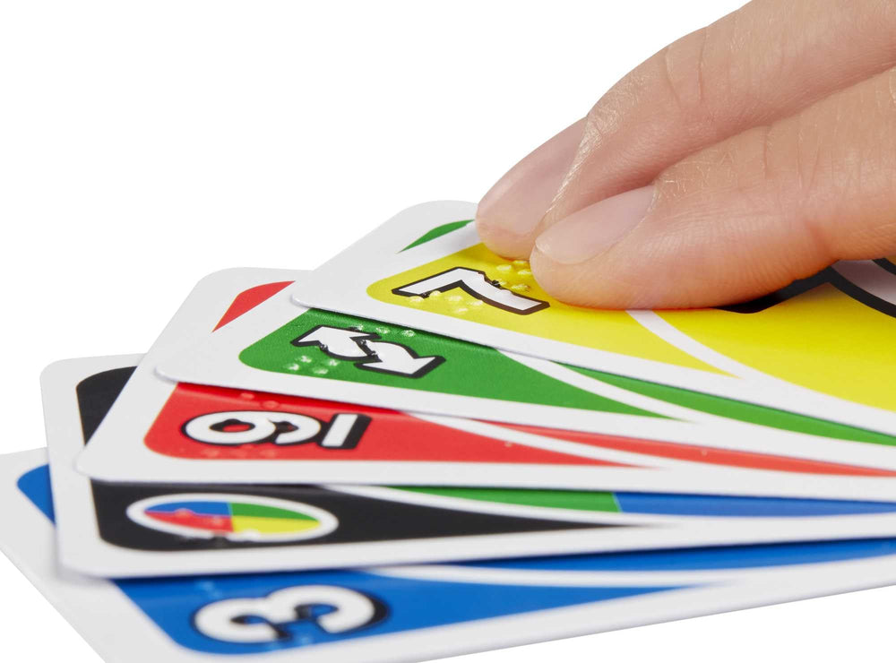 Family-night play with UNO Braille encourages inclusive fun for all ages