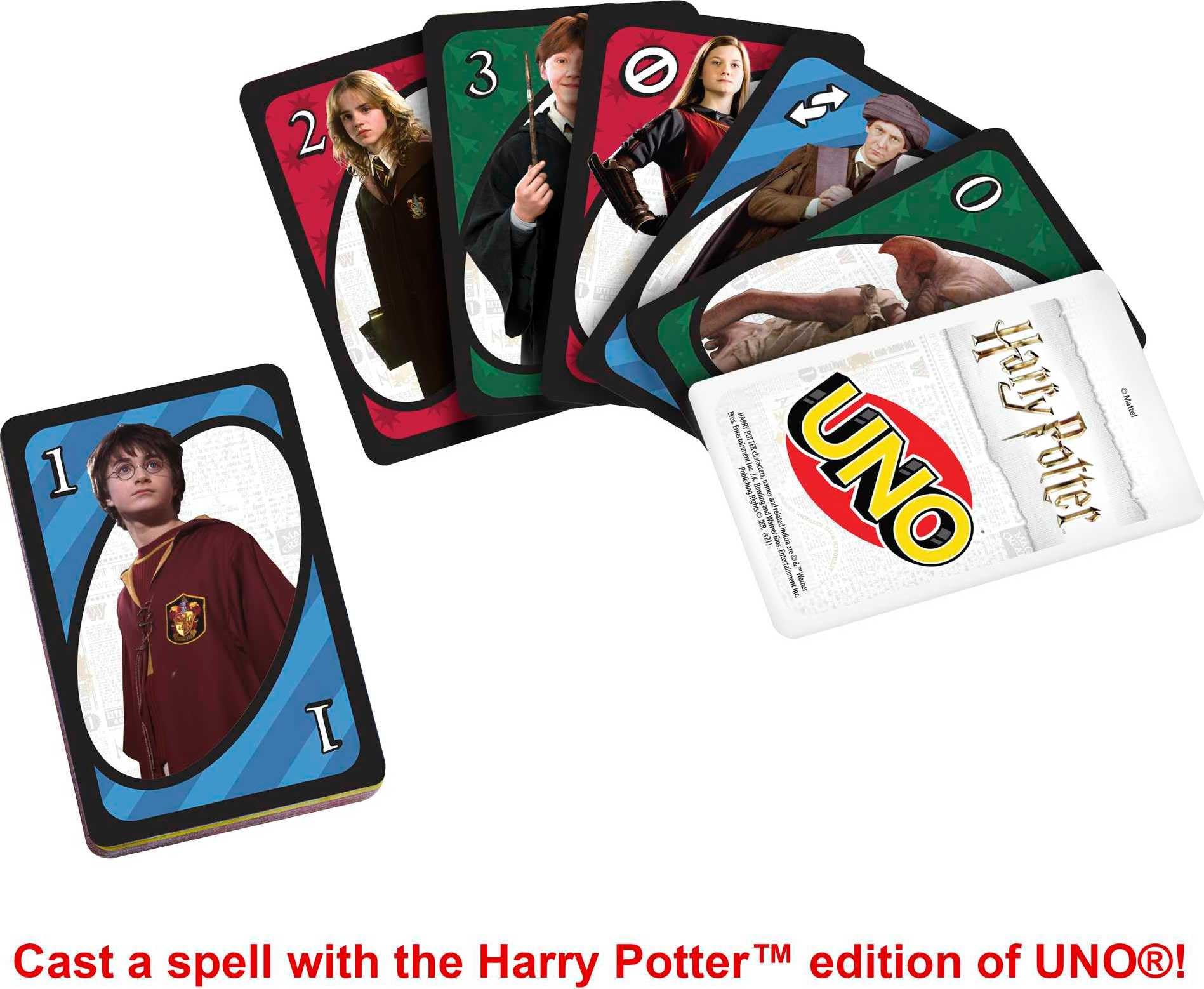 Mattel UNO Harry Potter action cards add excitement and strategy