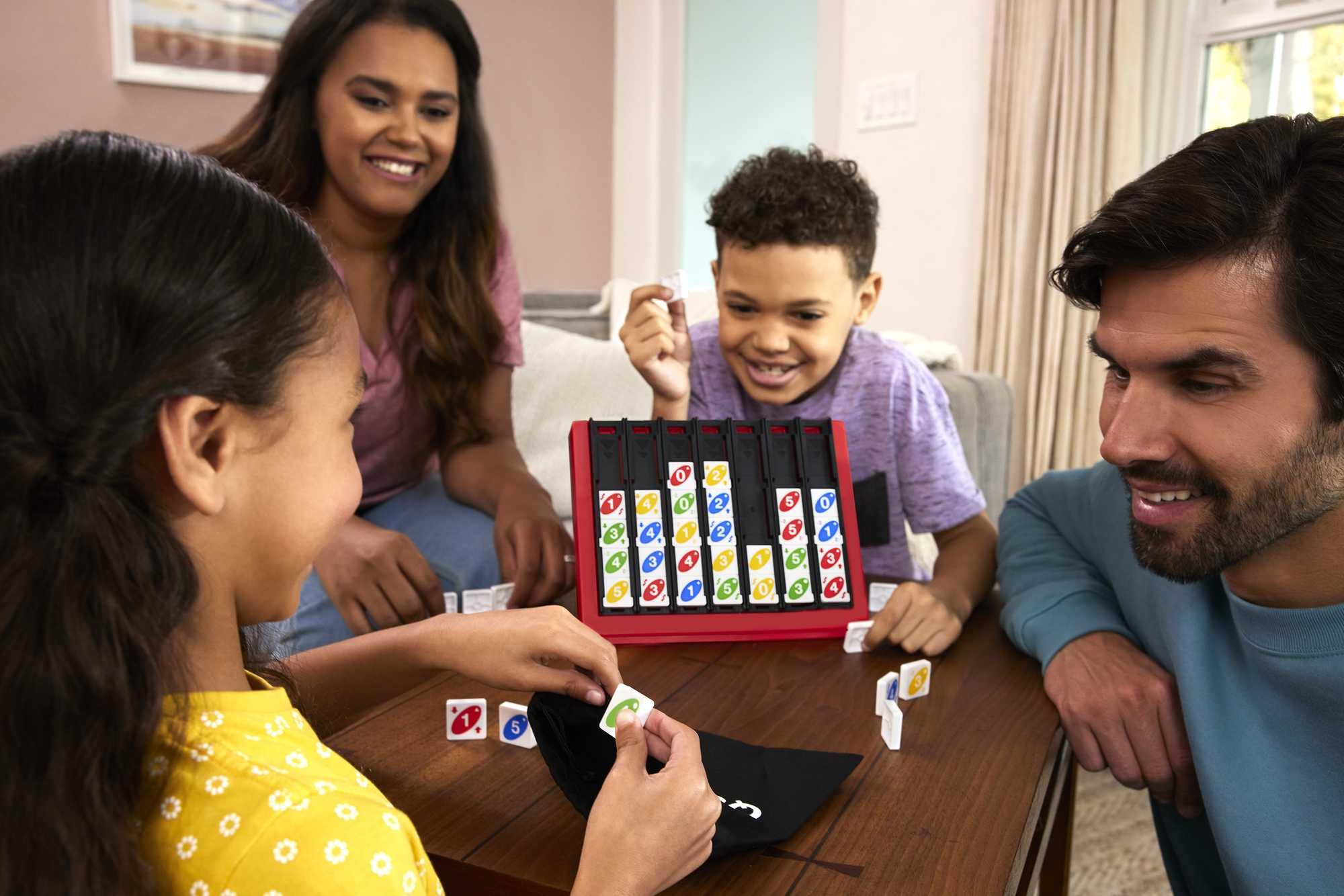 UNO Quatro tiles closeup highlights bright colors and grip-friendly texture
