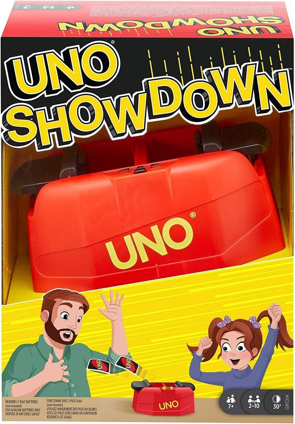 Mattel Games Uno Showdown discard pile matching keeps classic UNO vibes.