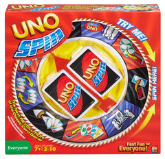 Mattel Games UNO Spin wheel ready for game night and suspenseful twists