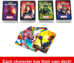 Mattel Games UNO Ultimate Marvel Thor deck featuring legendary powers and bold twists.