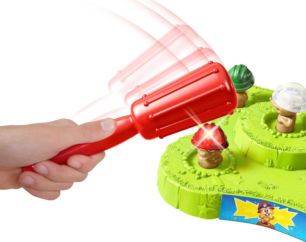 Mattel Games WHAC-A-MOLE one-player mode for solo practice and quick rounds.