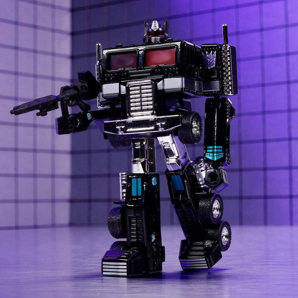 Nemesis Prime ion blaster detail highlights battle-ready styling.