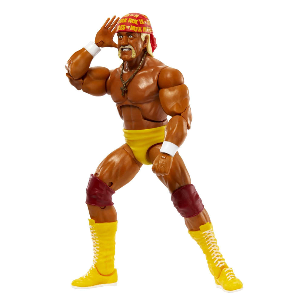 Mattel Hulk Hogan Elite figure accessories showcase entrance gear and championship prop.