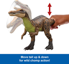 Mattel Jurassic World Suchomimus authentic sculpting enhances realistic display and imaginative stories.