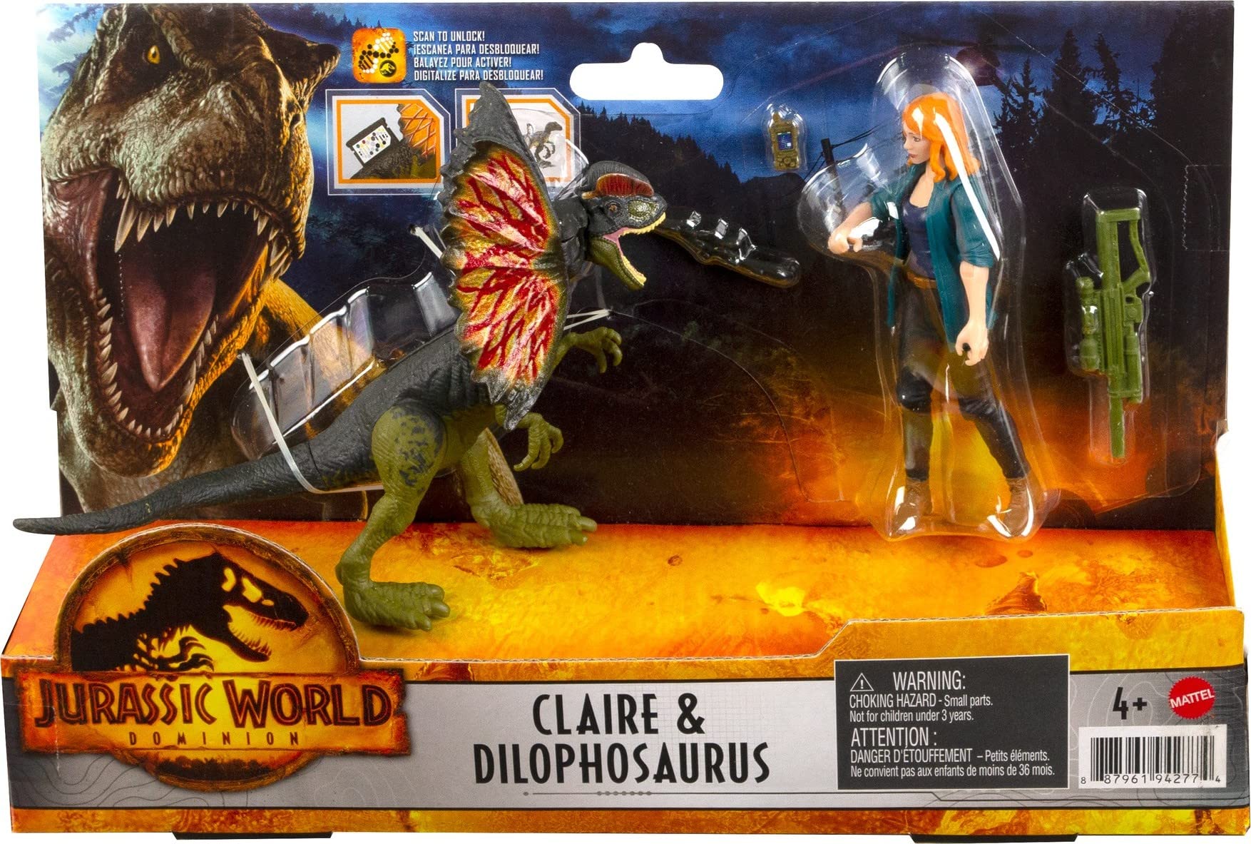 Mattel display-ready Jurassic World Dominion set for dramatic scenes
