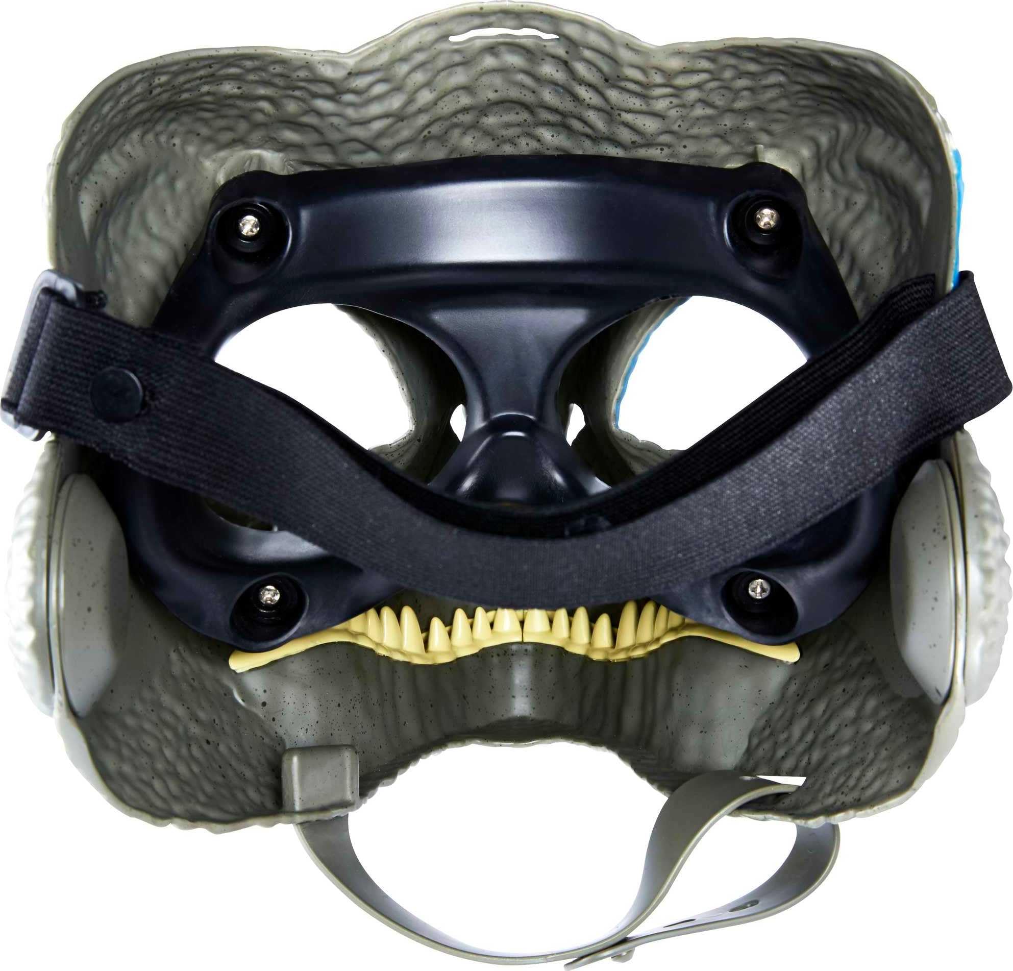 Mattel Jurassic World Blue mask with secure strap for comfortable all-day wear.