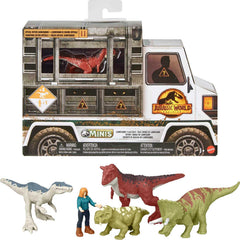 Mattel Jurassic World Dominion Carnotaurus Clash Pack front view for on-the-go play.