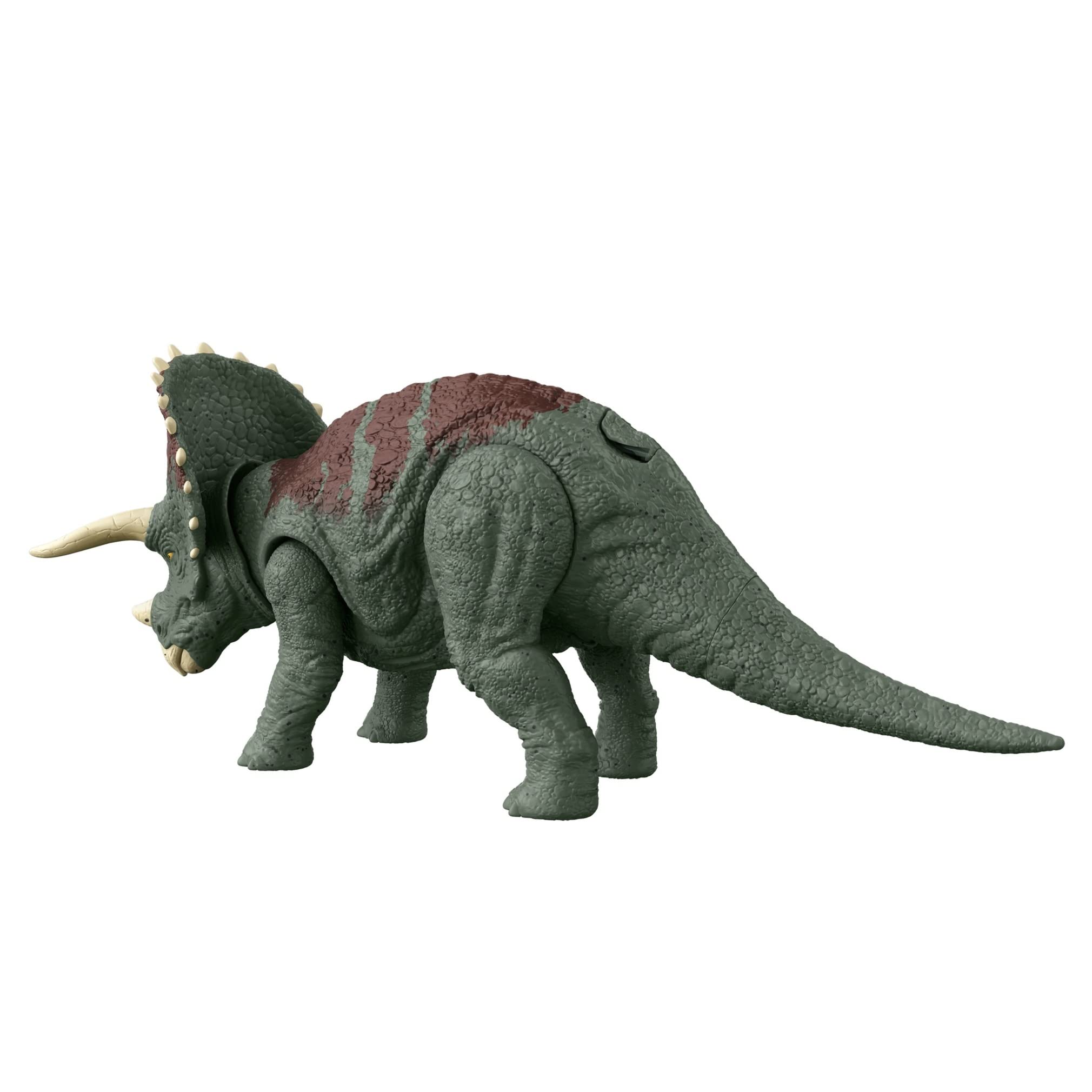 Mattel Jurassic World Dominion Roar Strikers Triceratops AR experience in the Jurassic World Facts app
