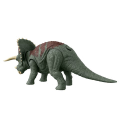 Mattel Jurassic World Dominion Roar Strikers Triceratops AR experience in the Jurassic World Facts app
