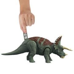 Mattel Jurassic World Dominion Roar Strikers Triceratops authentic sculpting