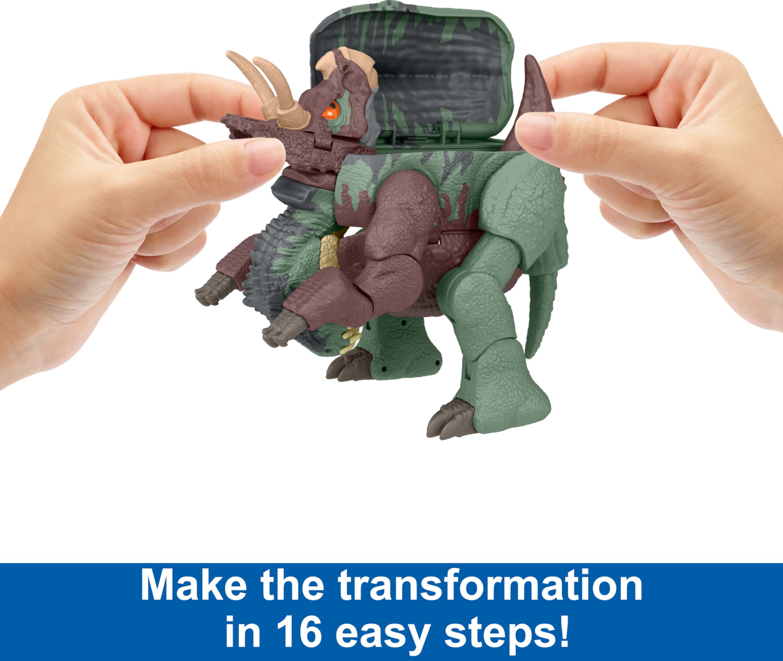 Mattel Fierce Changers hand-sized dino designed for easy handling and play.
