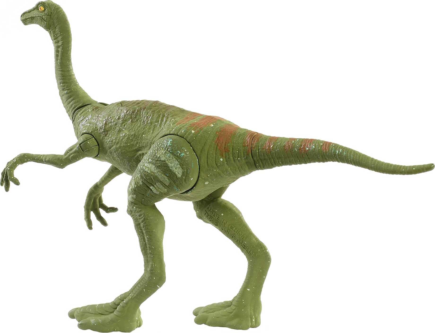 Mattel Jurassic World Gallimimus single-strike action prompts dramatic dino battles.