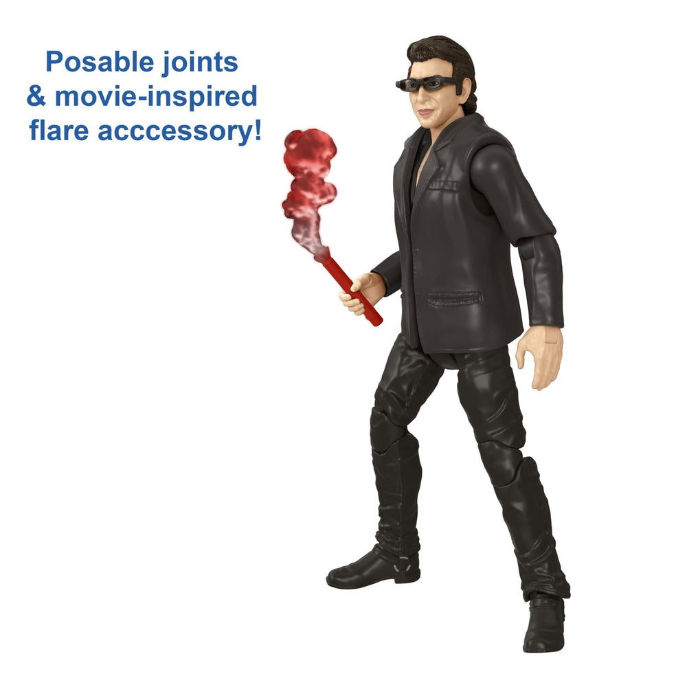 Close-up of detailed texture and color on Dr. Ian Malcolm figure