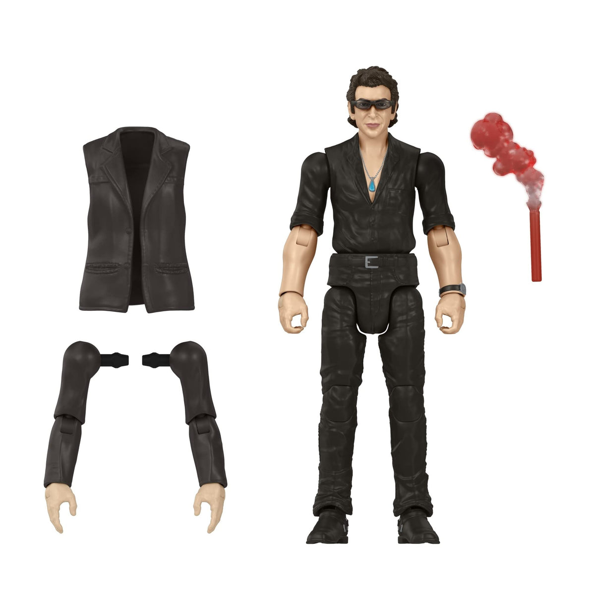 Mattel Jurassic World Hammond Collection Dr. Ian Malcolm figure front view highlighting poseable joints