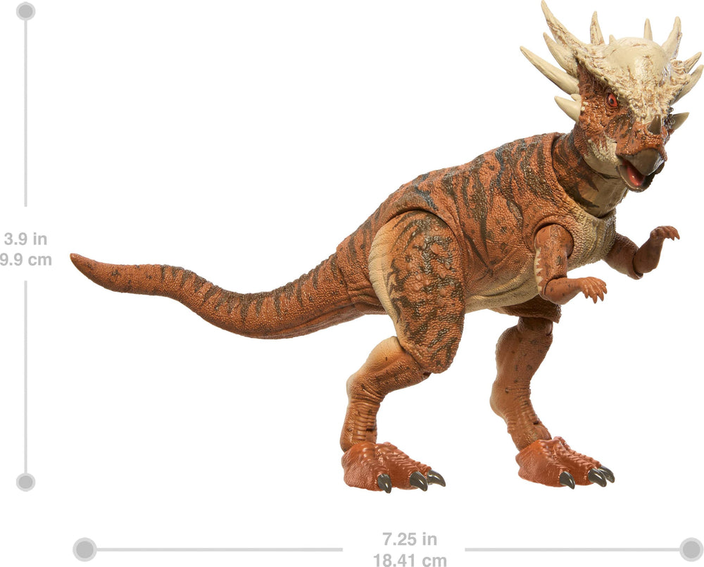 Mattel Stygimoloch figure with 14 articulation points for poseability.