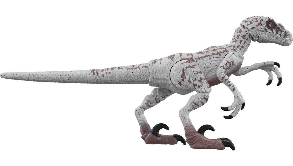 Mattel Jurassic World Hammond figure display perfect for shelves and dioramas.