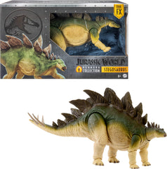 Mattel Jurassic World Hammond Stegosaurus closeup highlights lifelike detail for dramatic display