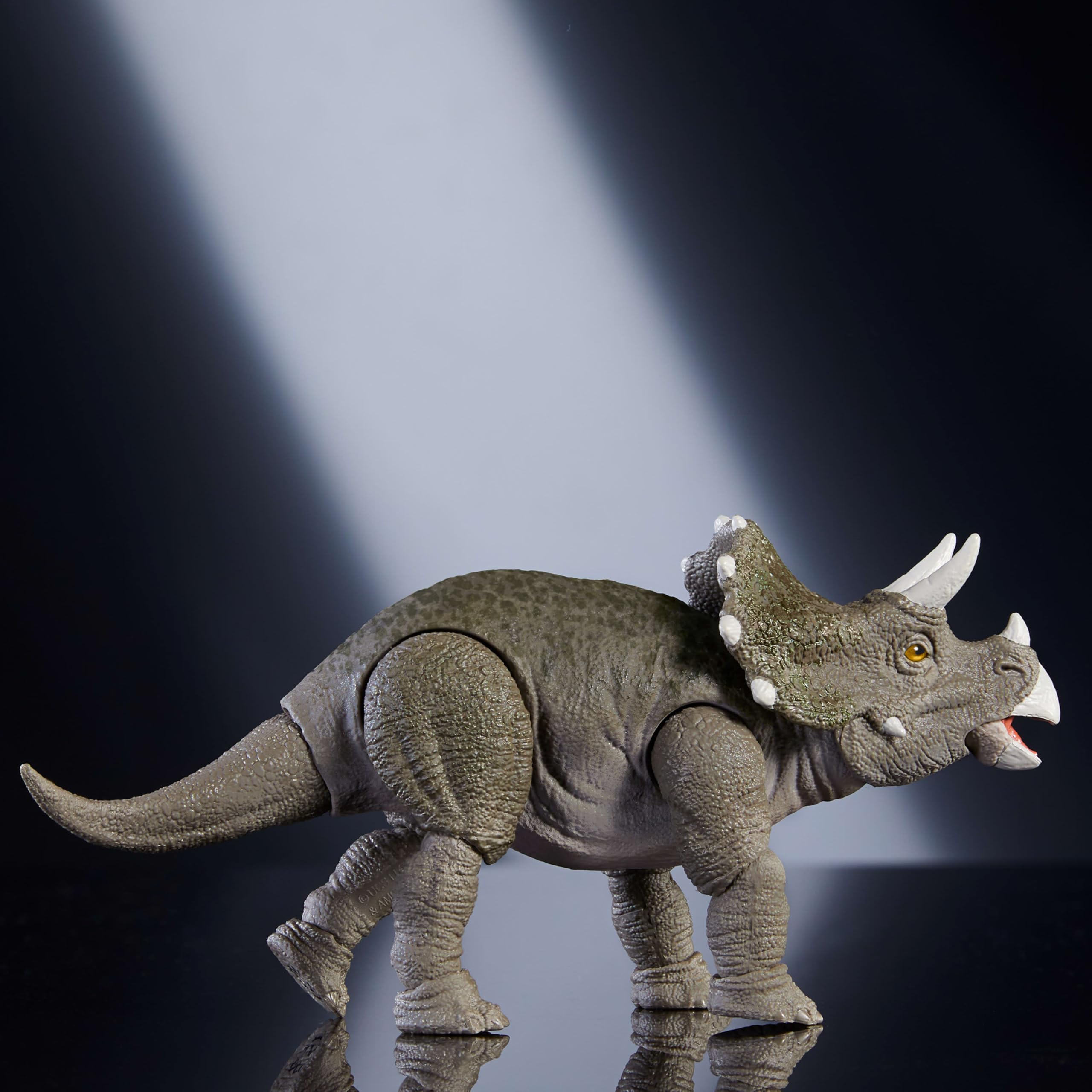 Mattel Jurassic World Hammond Triceratops ready for scene recreation and photography.