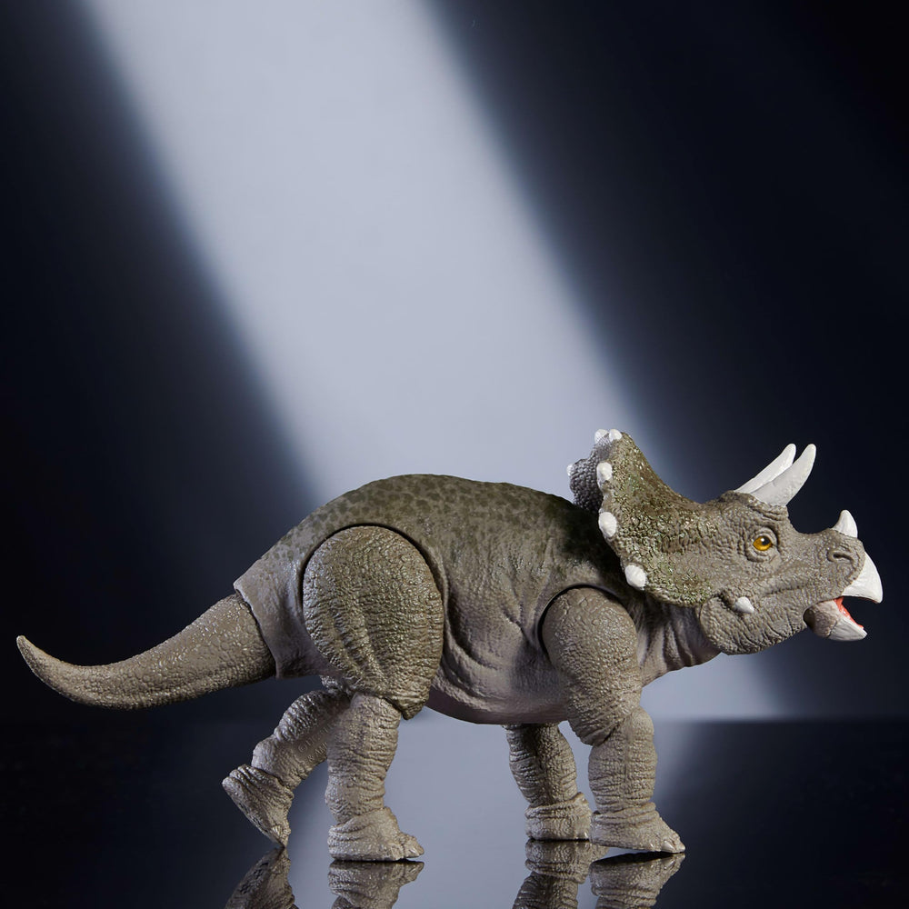 Mattel Jurassic World Hammond Triceratops ready for scene recreation and photography.