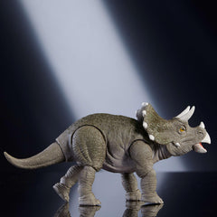 Mattel Jurassic World Hammond Triceratops ready for scene recreation and photography.
