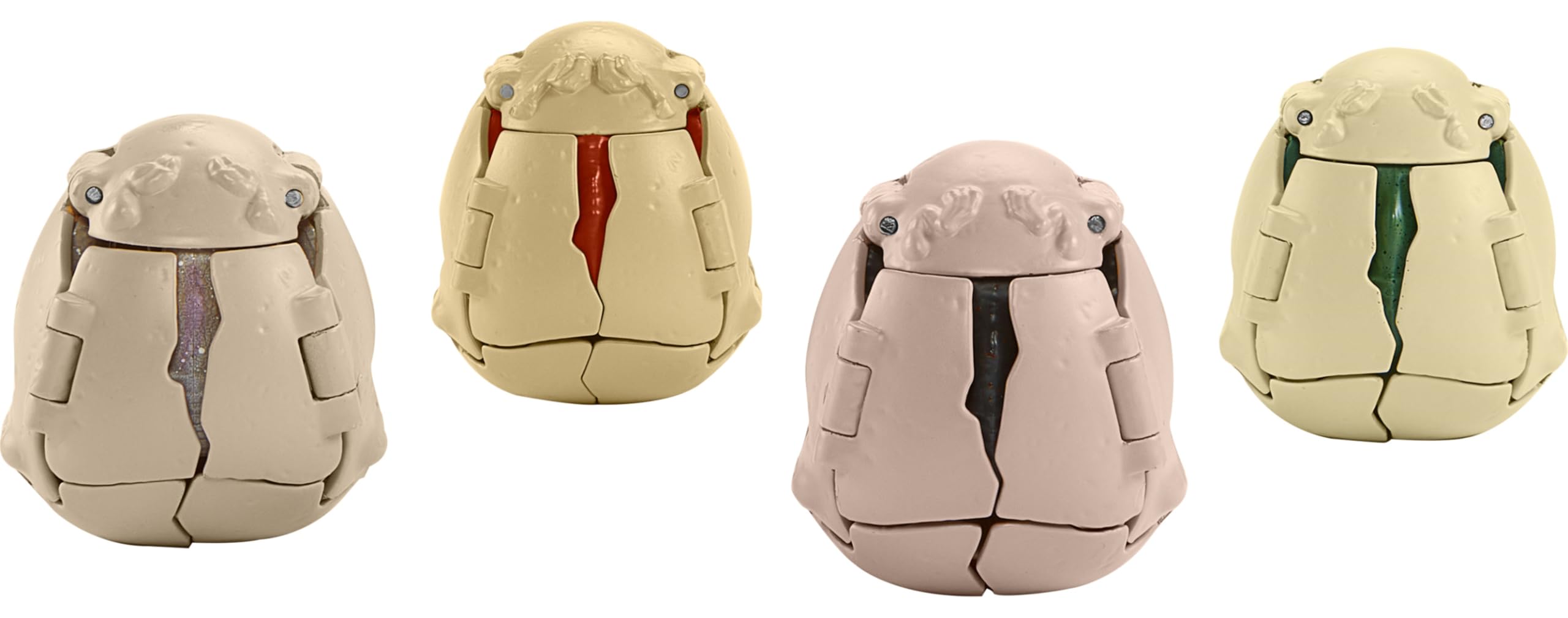Mattel Jurassic World Hidden Hatchers Dilophosaurus egg-to-dino transformation in action