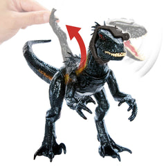 Mattel Jurassic World Indoraptor large claws enable ferocious action.