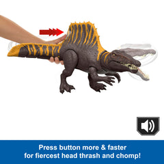 Mattel Jurassic World Spinosaurus with movie-accurate sail for display