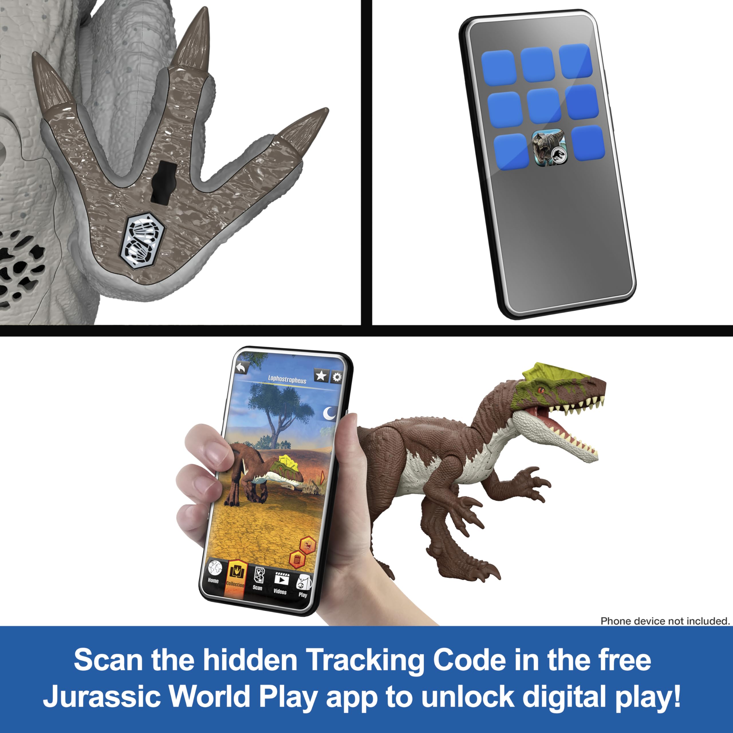 Mattel Jurassic World packaging designed for gift-ready age four plus