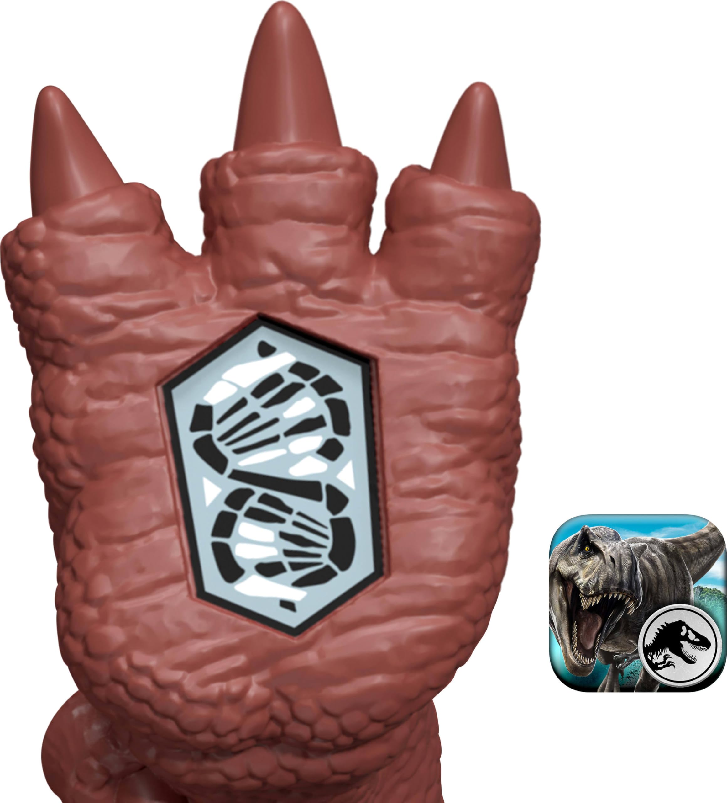 Mattel Jurassic World Rebirth Aucasaurus foot code unlocks digital AR dino.