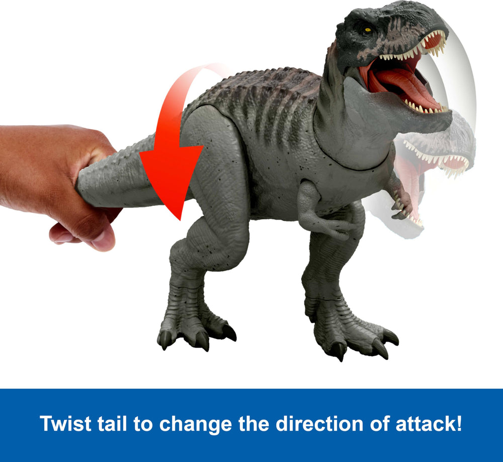 Mattel Jurassic World Rebirth Power Devour T. rex AR app integration with digital play